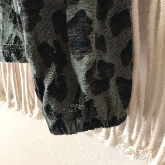 Lucky Brand boho green & black Leopard print animal print, ruffled botto… - Picture 4 of 8